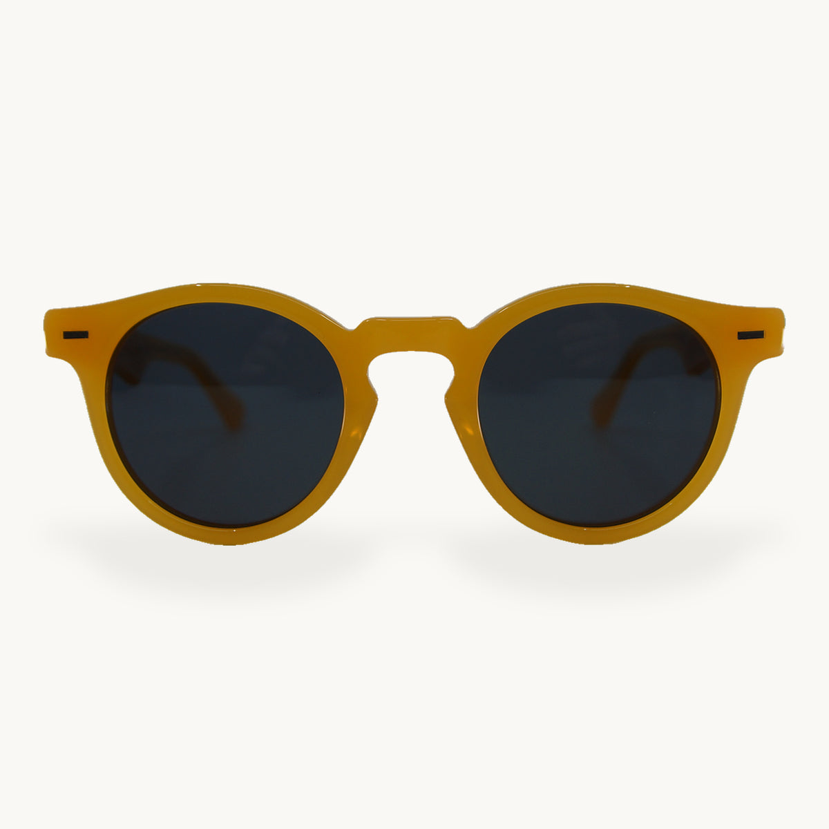 Sonnenbrille AC Tirana Acetat Orange Nussbaum, Vorderansicht - STADTHOLZ