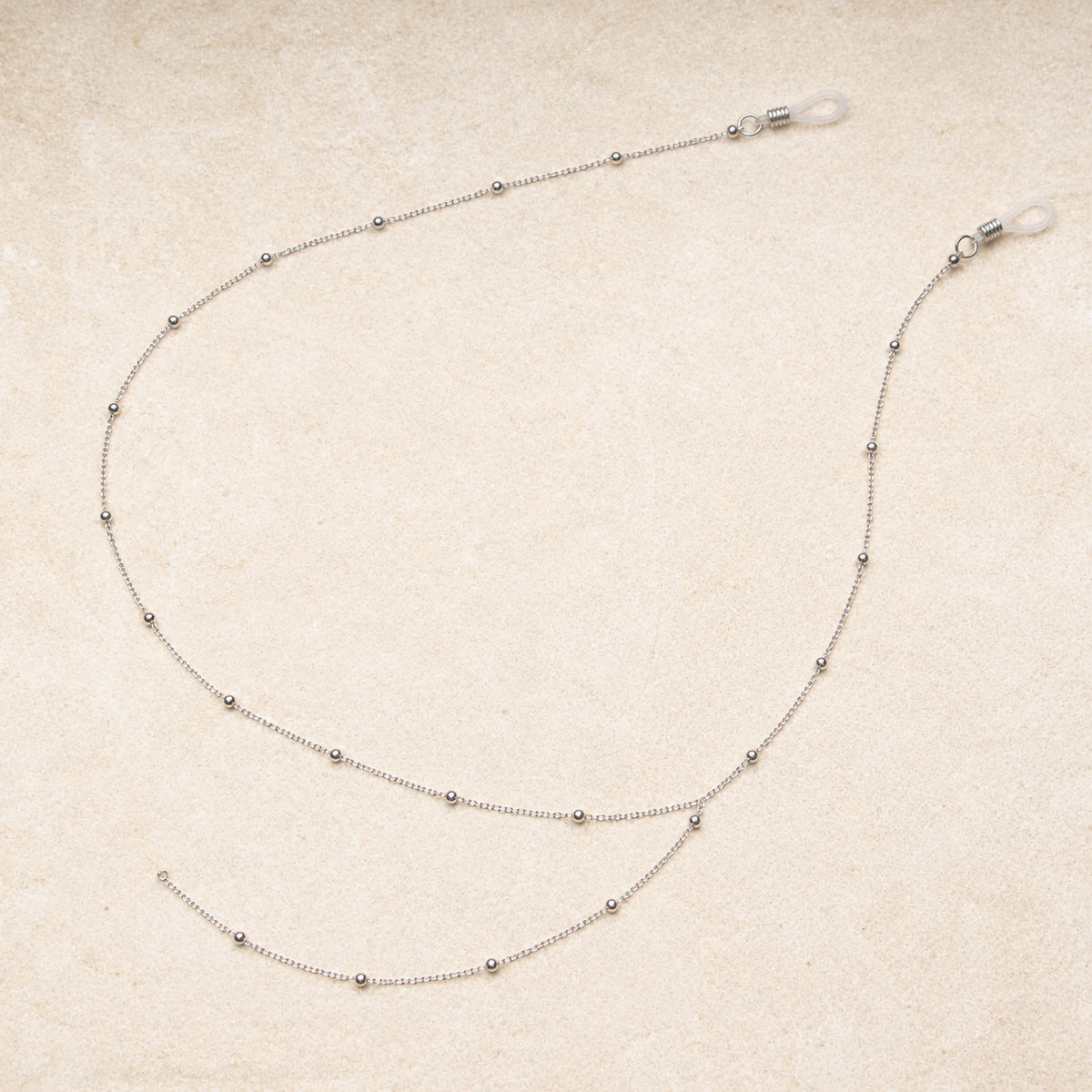 Brillenkette Ballchain Silver