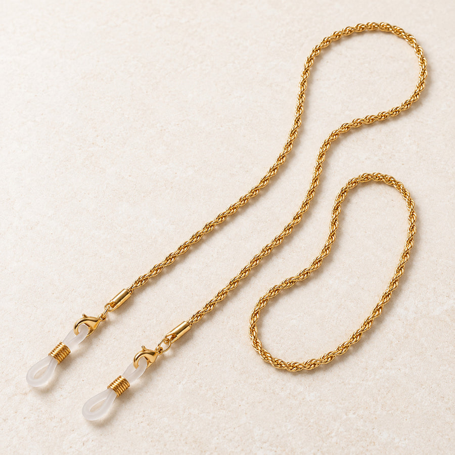 Brillenkette Twist Gold