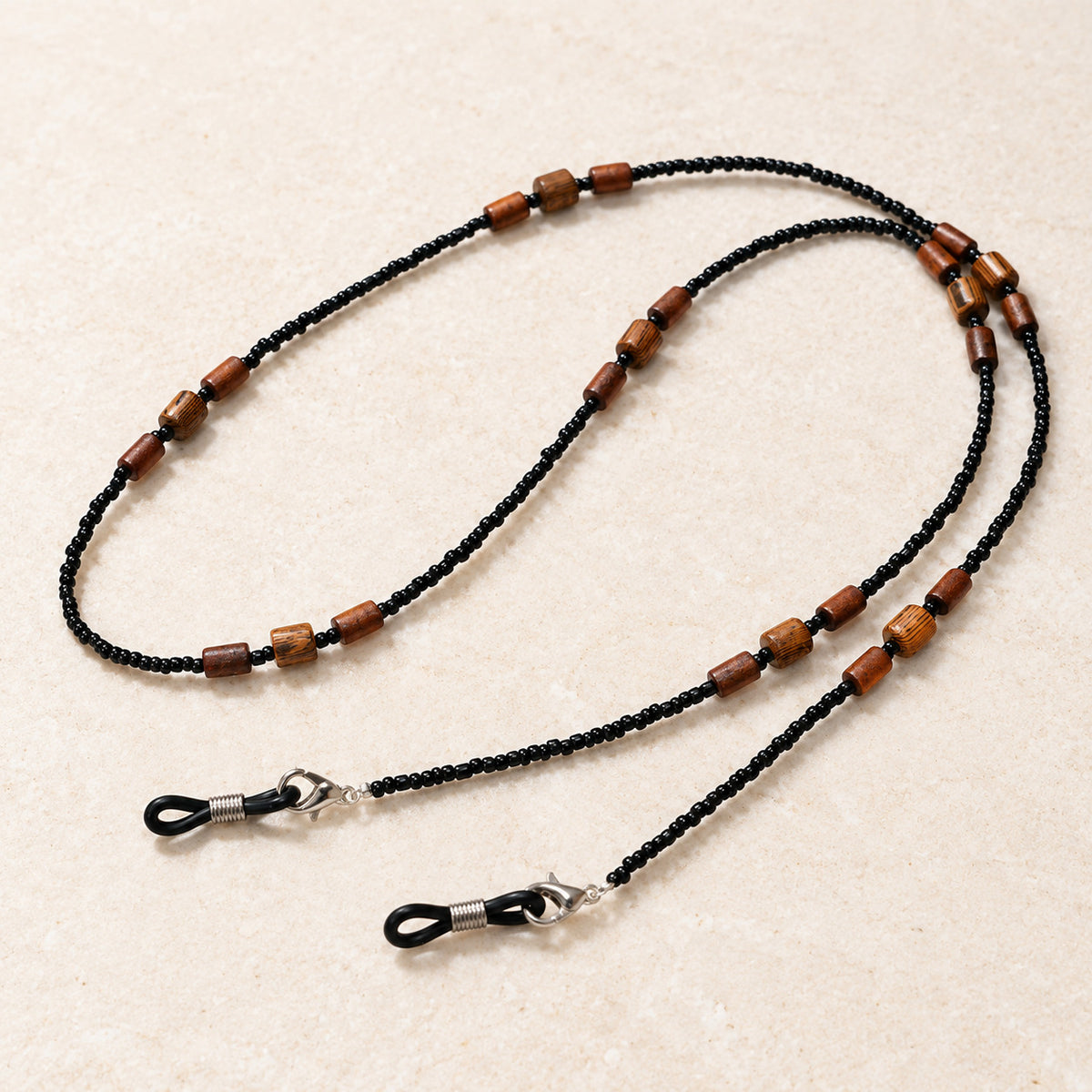 Brillenkette Holzperlen