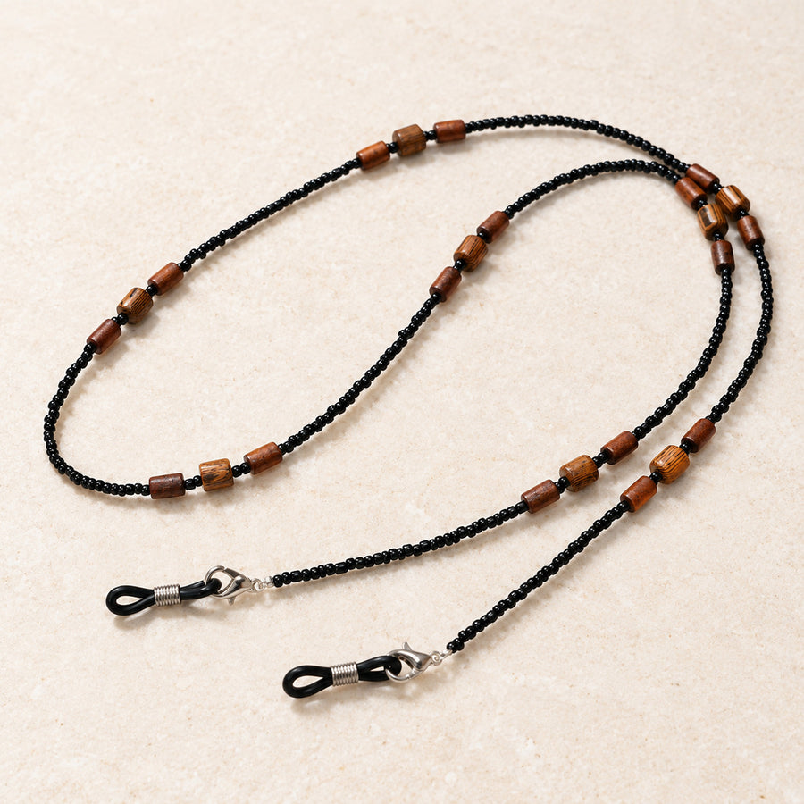 Brillenkette Holzperlen