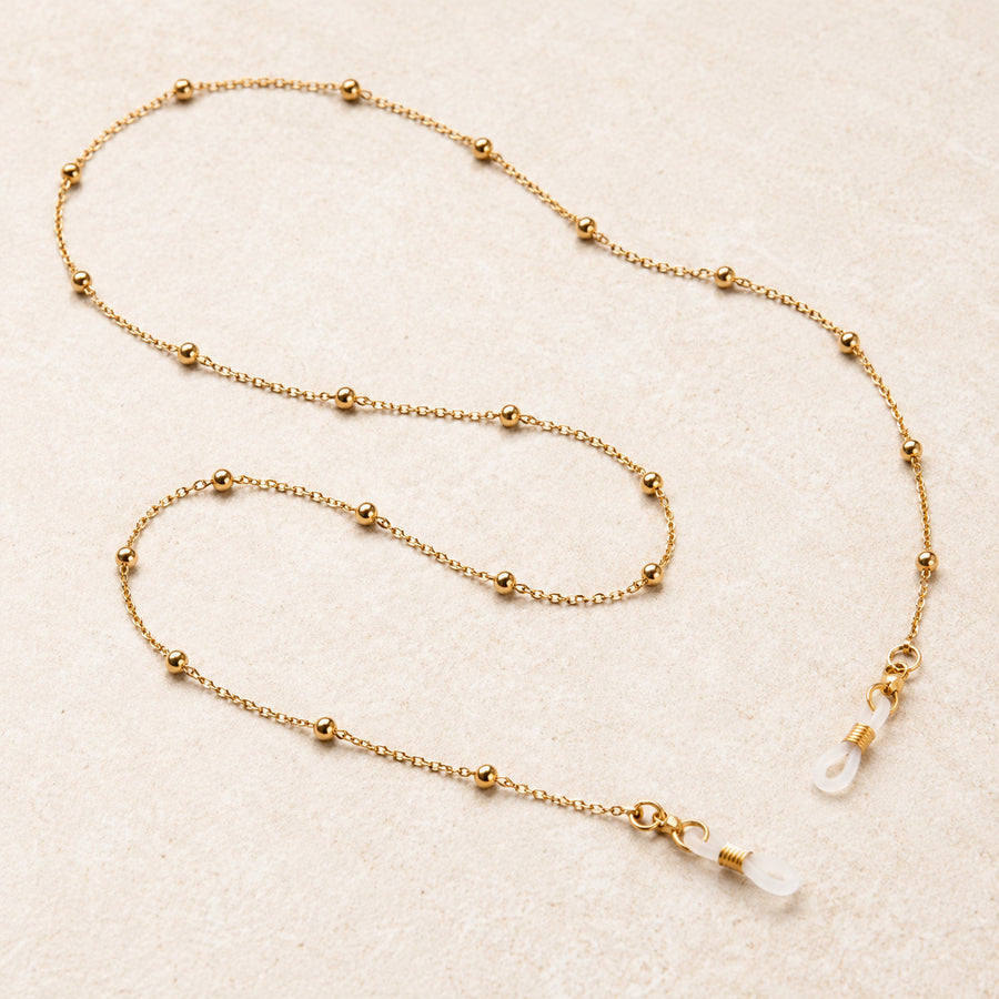 Brillenkette Perlchen Gold