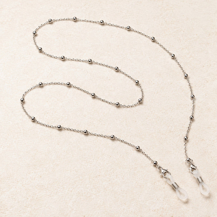 Brillenkette Perlchen Silber