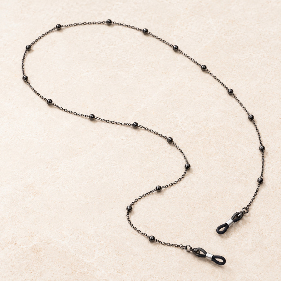 Brillenkette Perlchen Schwarz