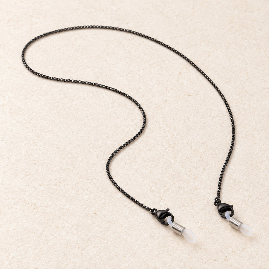 Brillenkette BoxChain Edelstahl Black
