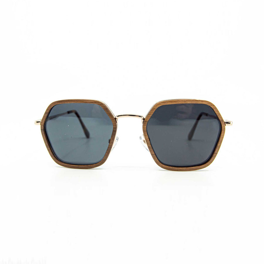 Sonnenbrille WM Baku Edelstahl Nussbaum, Ansicht 1