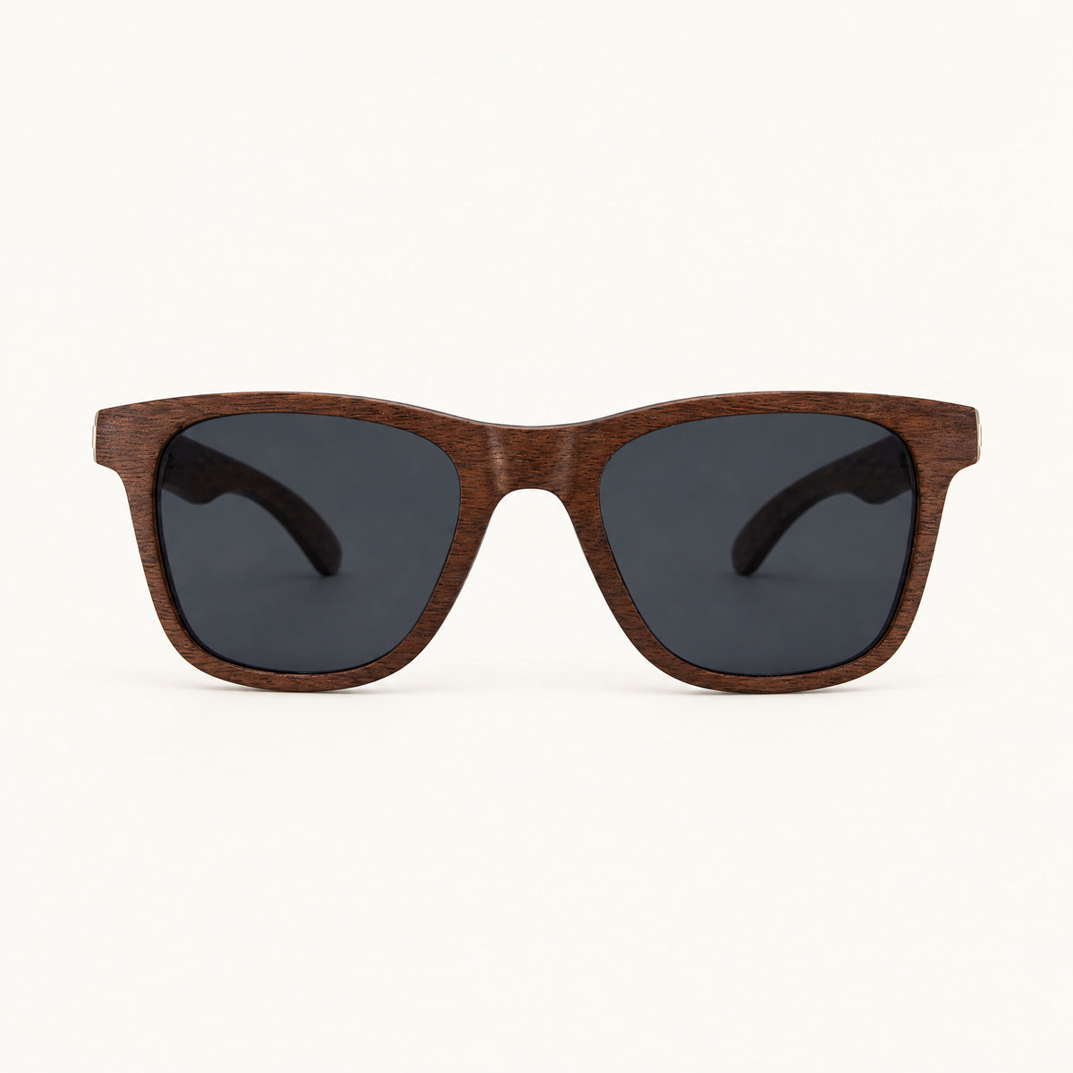 Sonnenbrille Koloa Nussbaum Carbon, Vorderansicht - STADTHOLZ