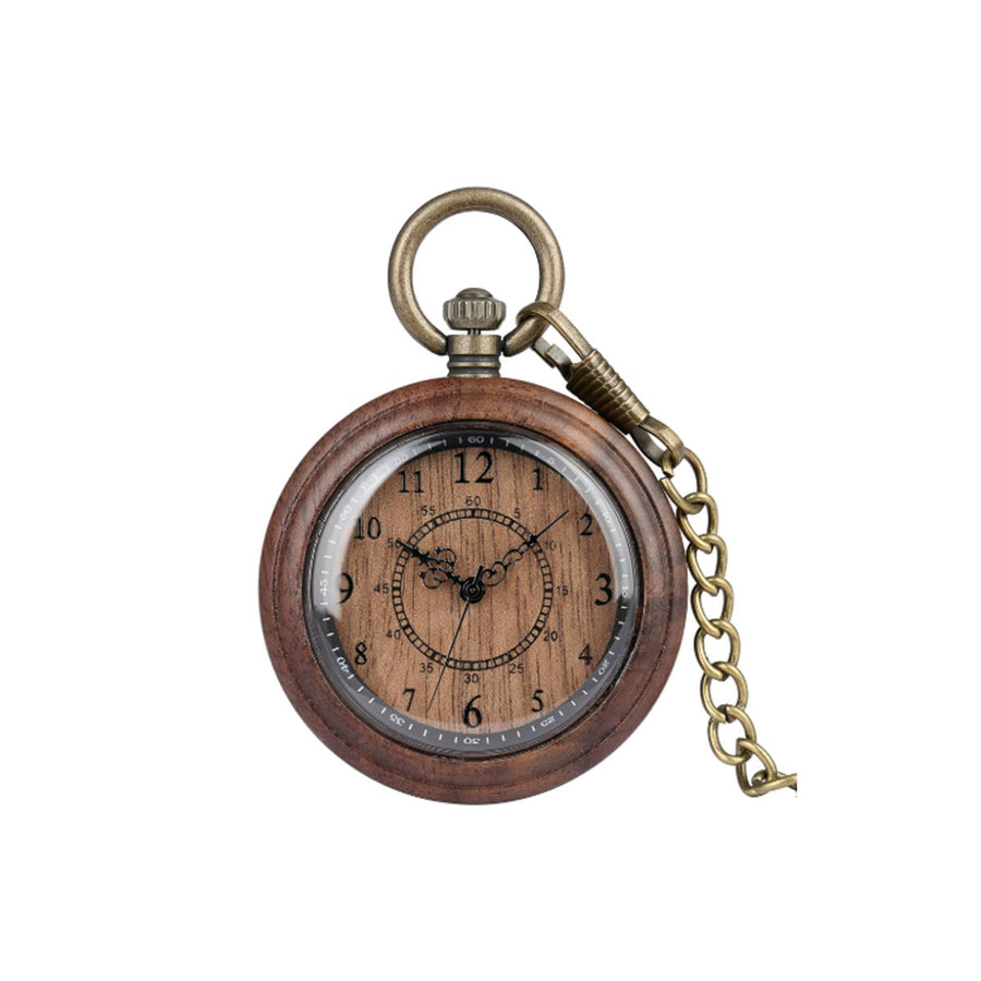 Holz-Taschenuhr Leeds Nussbaum - STADTHOLZ