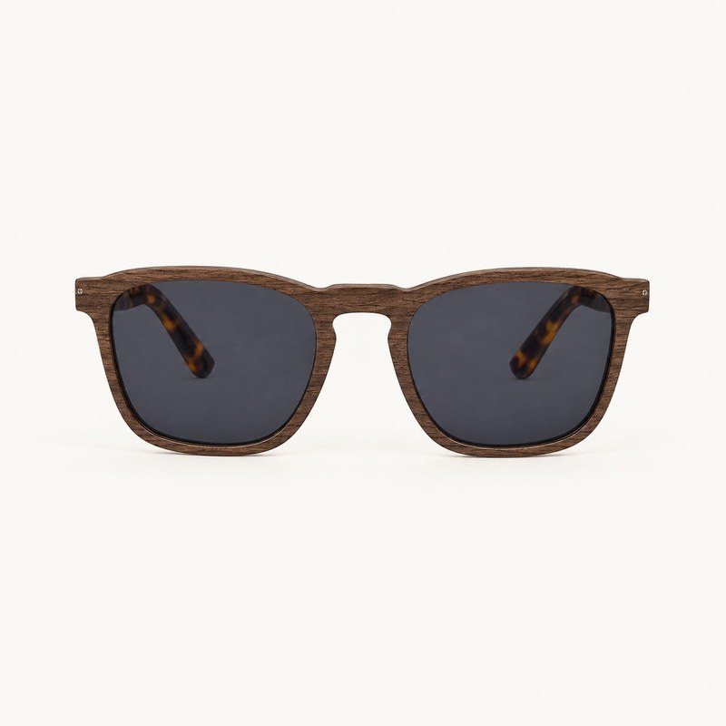 Sonnenbrille Nikolassee aus Holz, Vorderansicht